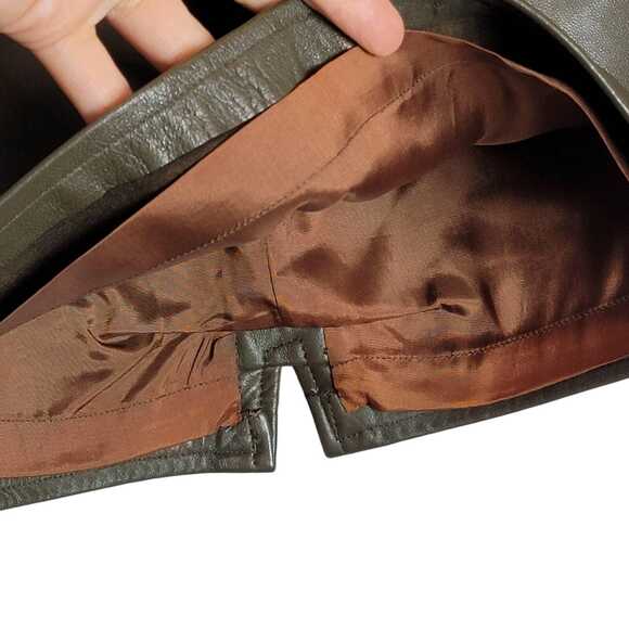 VTG Leather Pencil Skirt - Picture 10 of 10